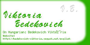 viktoria bedekovich business card